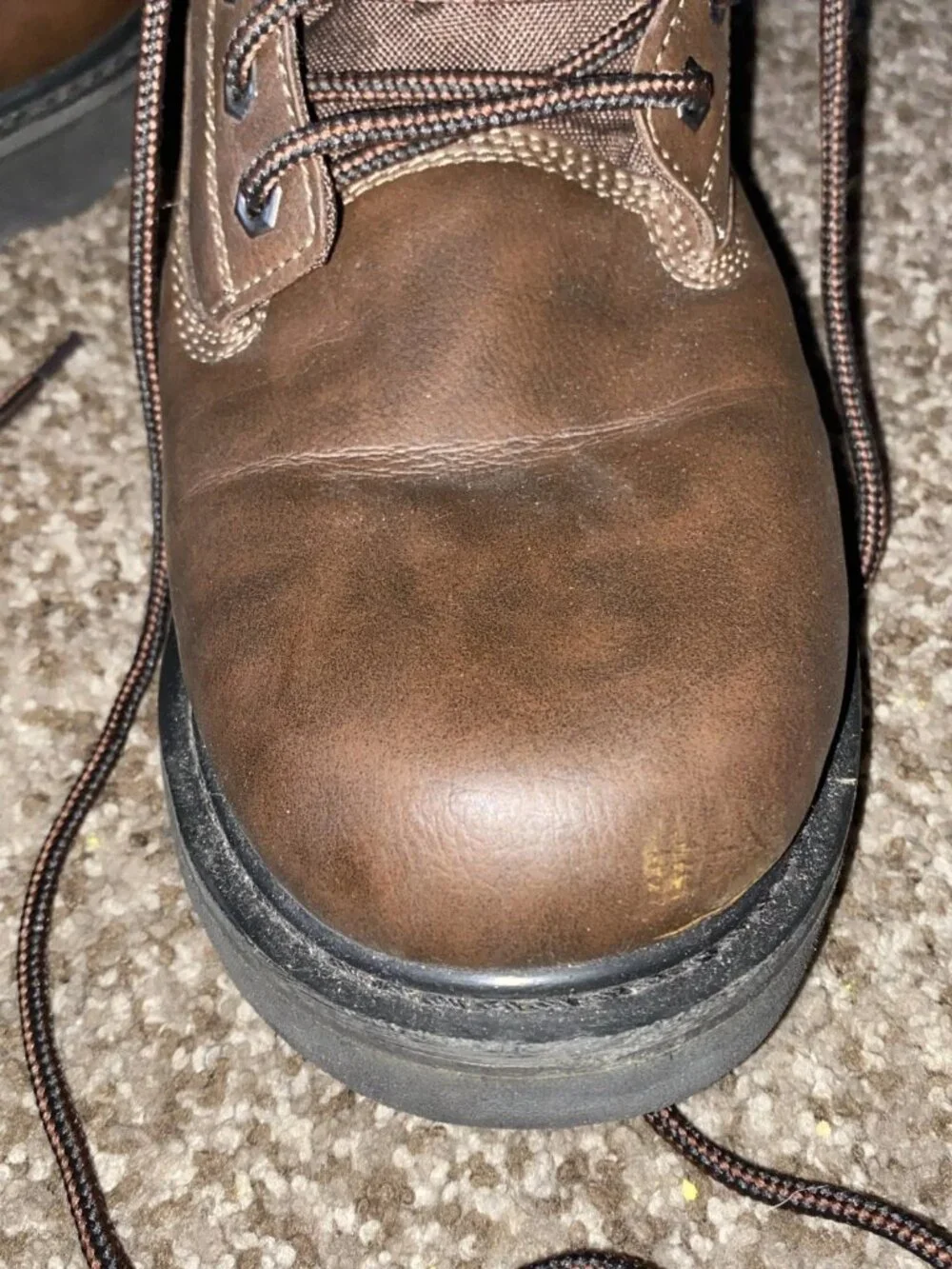 Brazos Work Force - Men's Chestnut Brown Work Boots - Size 13D - Slip & Oil Resi